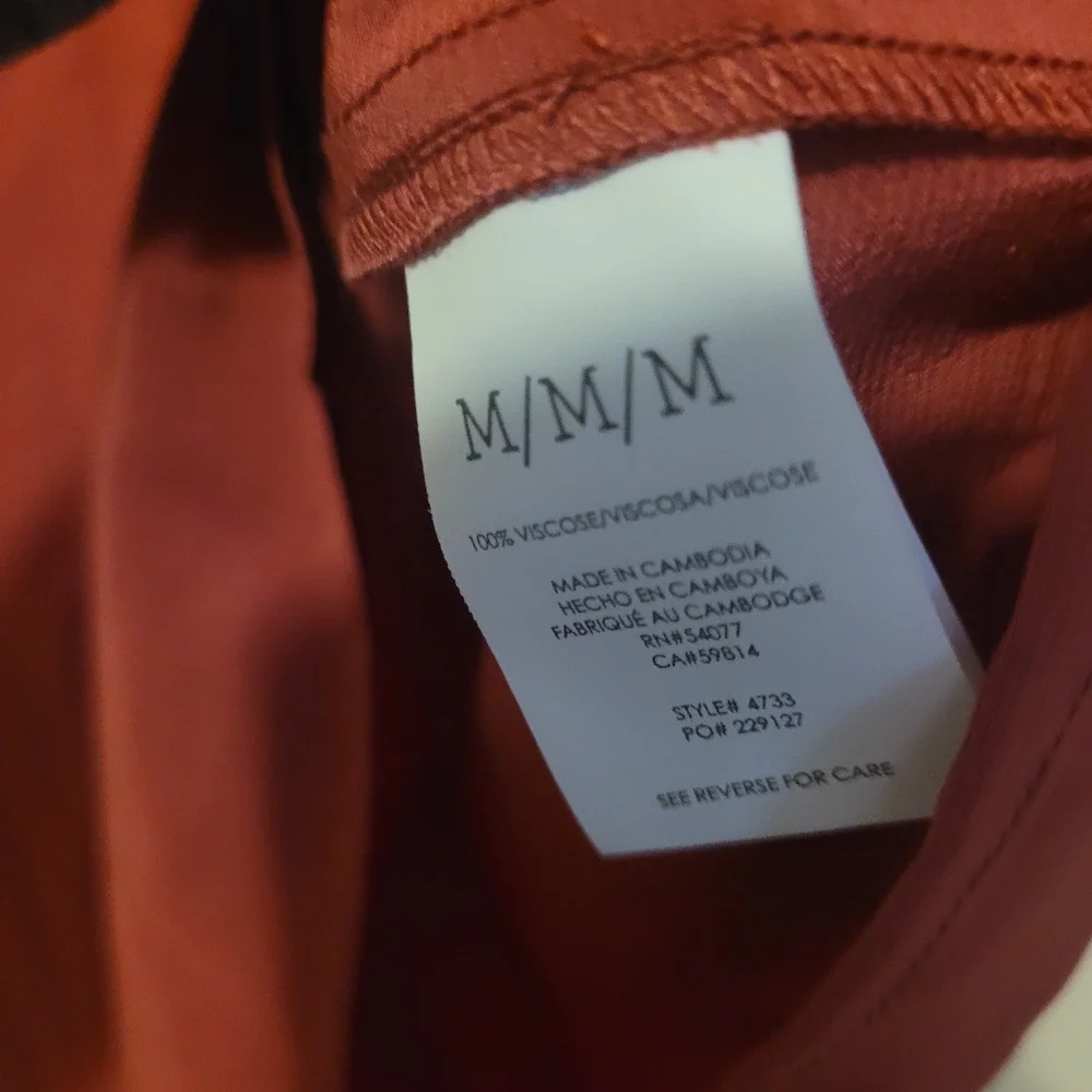 Cabi Red Scorch Top Women's Sleeveless Blouse 4733 Size Medium - Picture 4 of 4